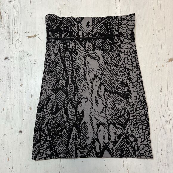 BCBG MaxAzria Pencil Skirt XS Y2K Snakeskin Bodycon Bandage Mini Womens - Picture 1 of 6